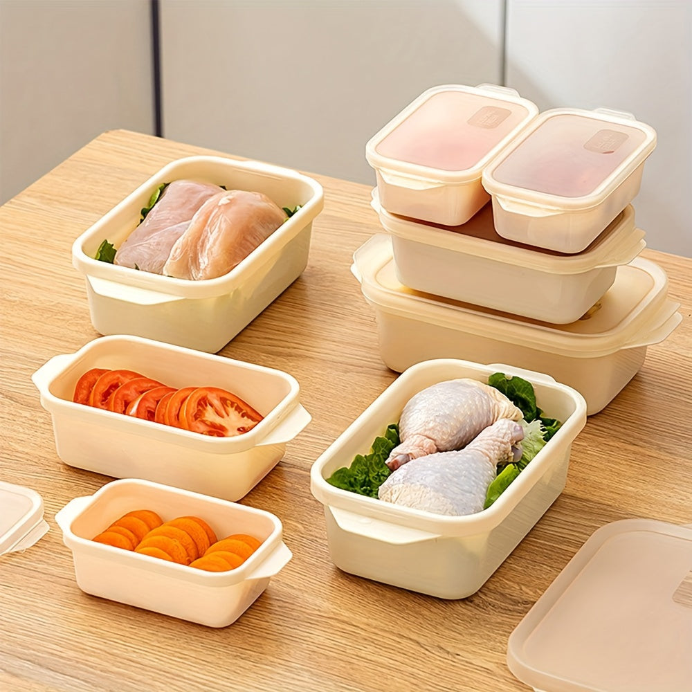 3pcs Thickened Transparent Sealed Storage Containers, Rectangular Freezer Boxes for Organizing in The Fridge, Made of Microwave-Safe Plastic for Storage