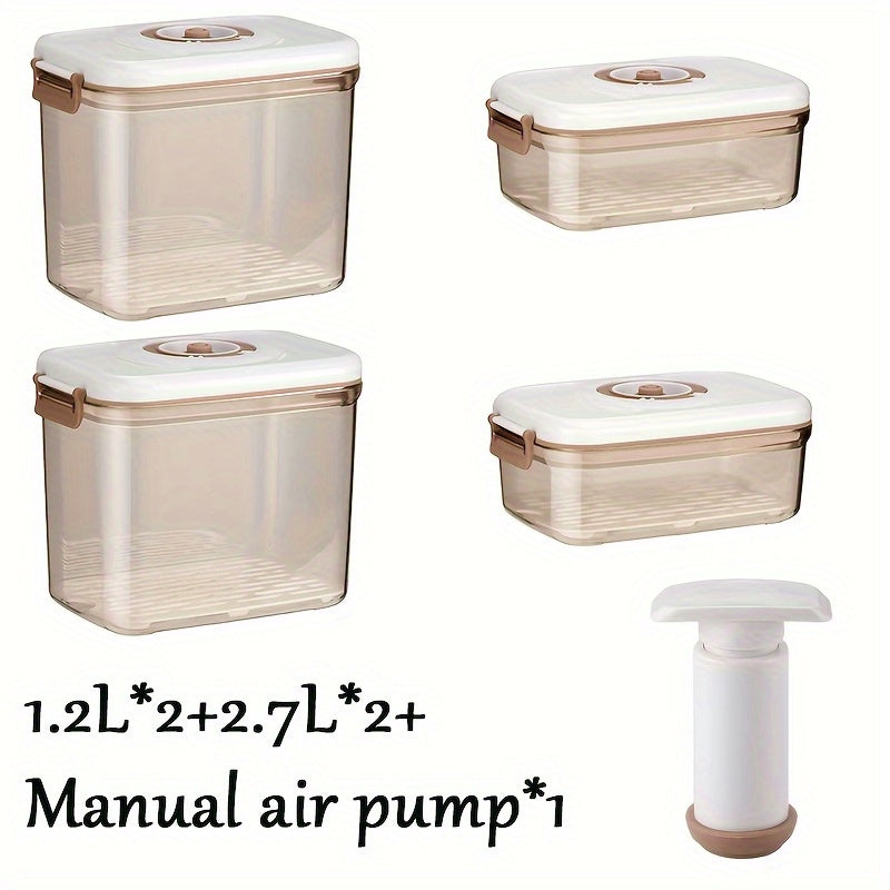 Set of 5 Vacuum-Sealed Storage Containers, Ideal for Keeping Fresh, Suitable for Organizing in The Refrigerator, Featuring Lidded Boxes for Maintaining Freshness, Perfect for Storing Fruits And in Cafes\u002FRestaurants