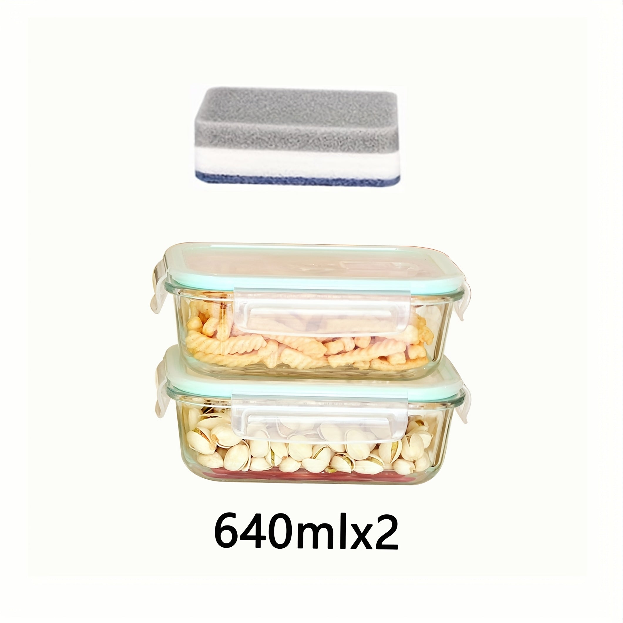 Essentials Pc Glass Storage Container Set with Snap Lock Lids - Watertight & Airtight Lids - Heat & Cold Resistant Glass - Microwave, Oven, Freeze & Dishwasher Safe - for Meal Prep & Baking