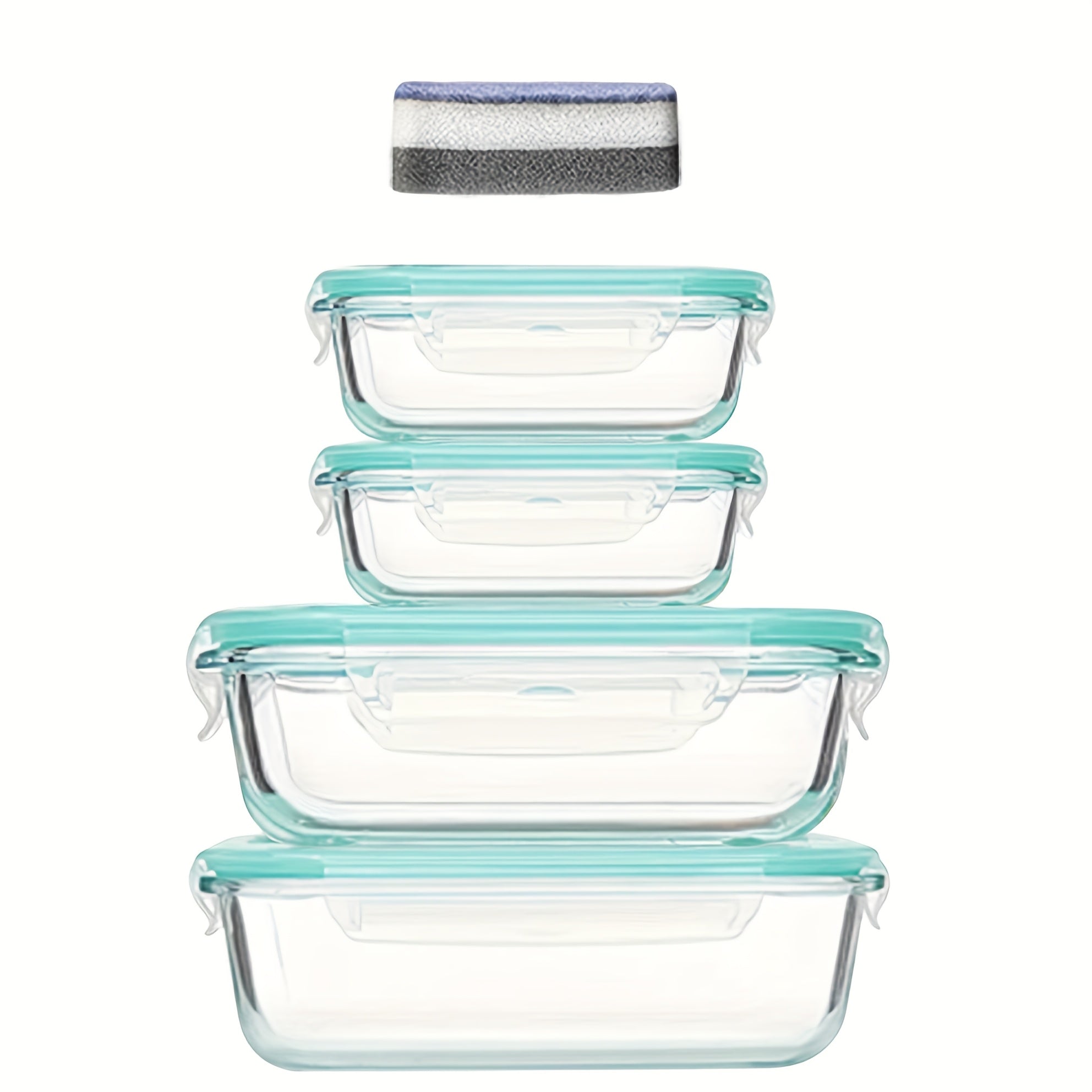 Essentials Pc Glass Storage Container Set with Snap Lock Lids - Watertight & Airtight Lids - Heat & Cold Resistant Glass - Microwave, Oven, Freeze & Dishwasher Safe - for Meal Prep & Baking
