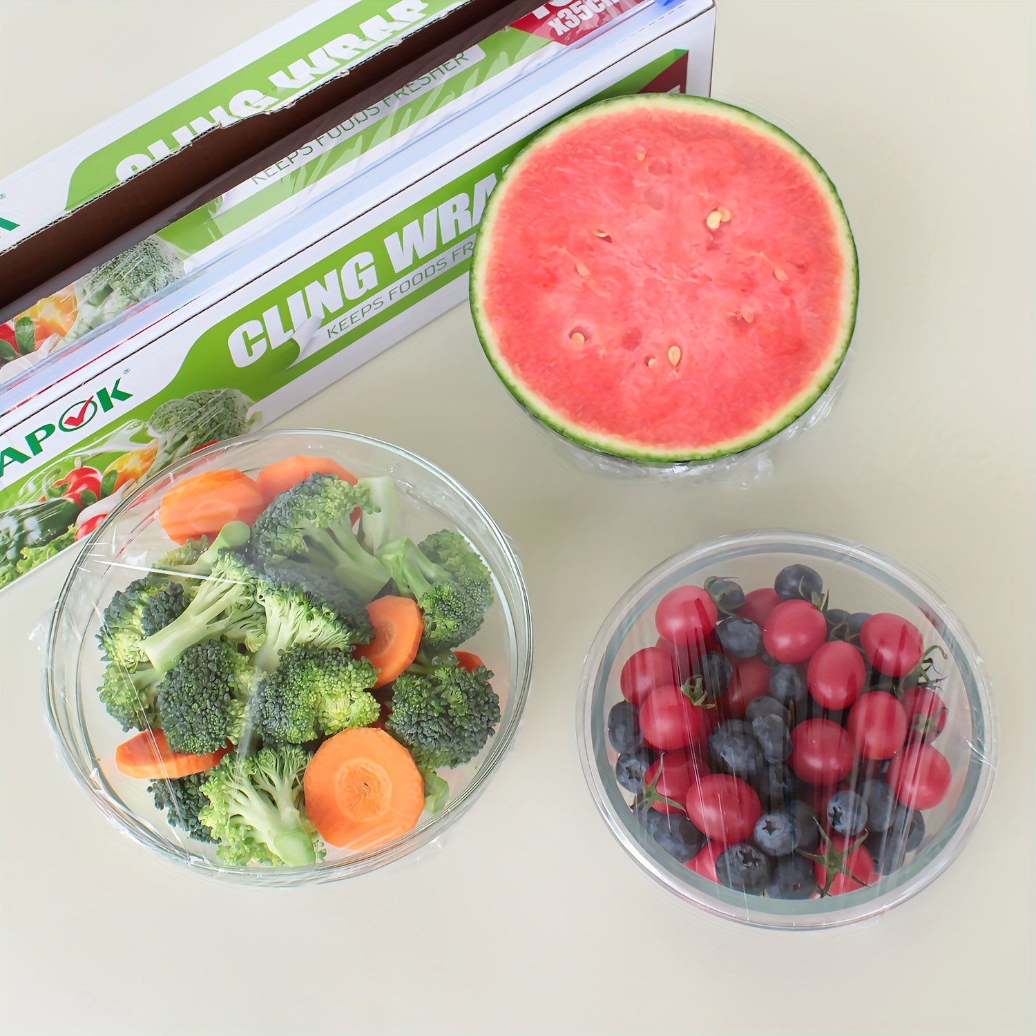 400m Cling Film | WRAPOK PE Plastic Food Wrap | Heavy Duty & Leakproof | Kitchen Essential | Freezer Safe & Multipurpose Use