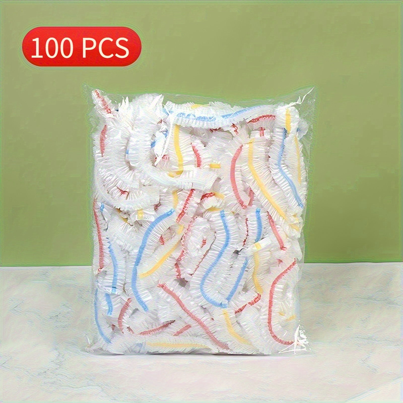 100pcs Retractable Food Preservation Film- Disposable Odorless Plastic Kitchen Film, Suitable for All Plate Sizes, Food Grade Material- Perfect Choice for Home, Restaurant, Picnic Use, Food Safety Packaging, Bright Color Design