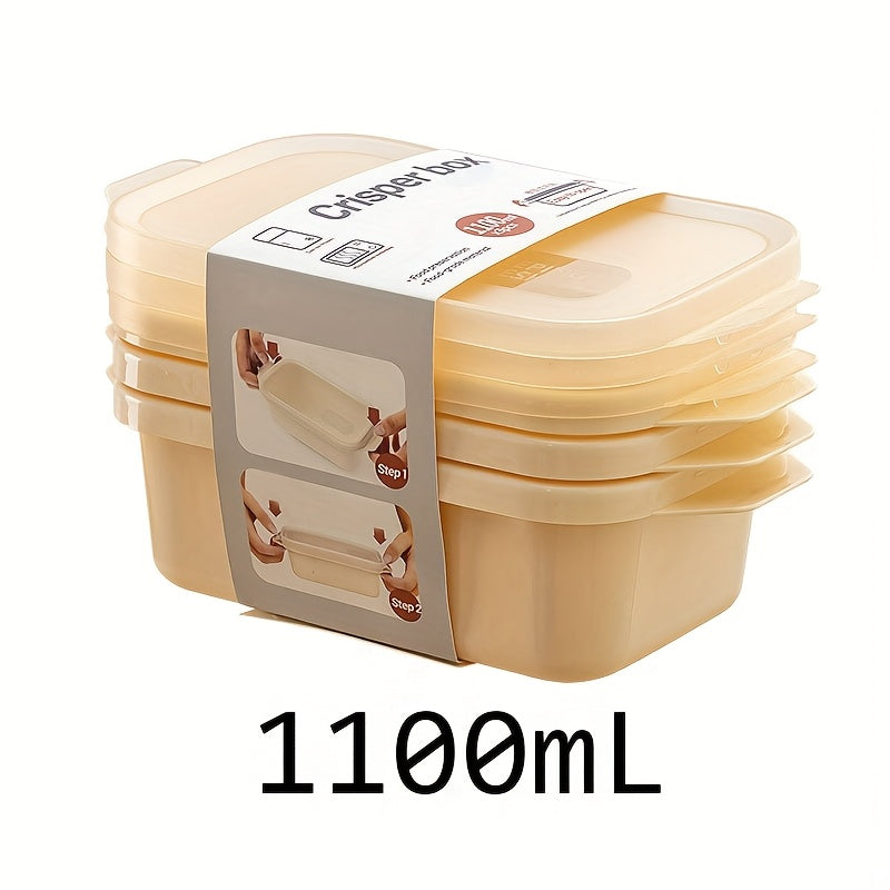 3pcs Thickened Transparent Sealed Storage Containers, Rectangular Freezer Boxes for Organizing in The Fridge, Made of Microwave-Safe Plastic for Storage