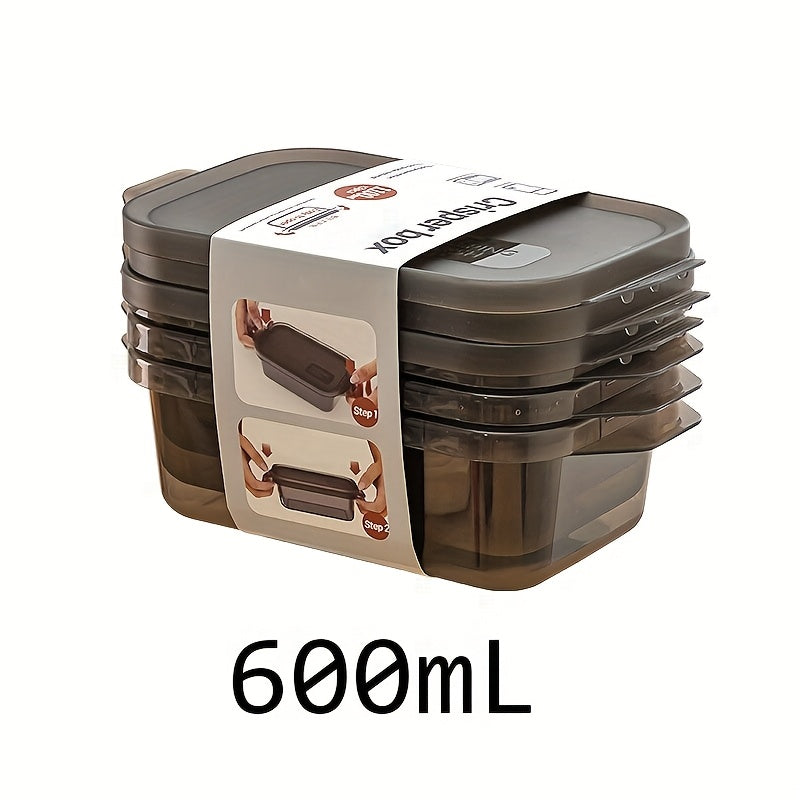 3pcs Thickened Transparent Sealed Storage Containers, Rectangular Freezer Boxes for Organizing in The Fridge, Made of Microwave-Safe Plastic for Storage