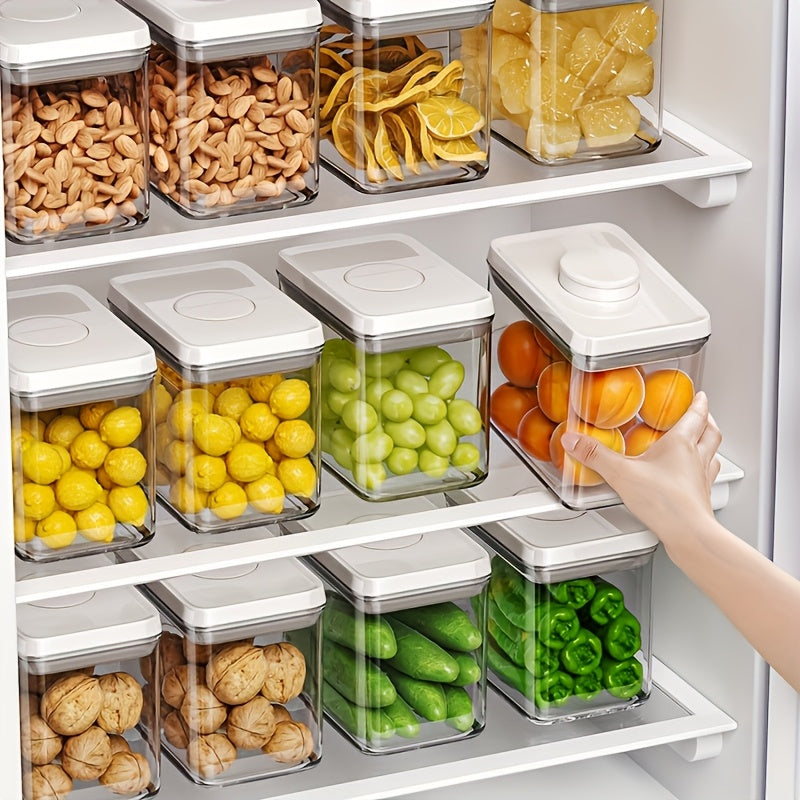 JOYBOS | Airtight JOYBOS 3pcs Airtight Food Storage Containers | Heavy-Duty PP Plastic, Flip-Top Lids | Press-Seal, Square Design for Snacks, Grains, Dry Goods - Kitchen Canisters (Reusable, Space-Saving)