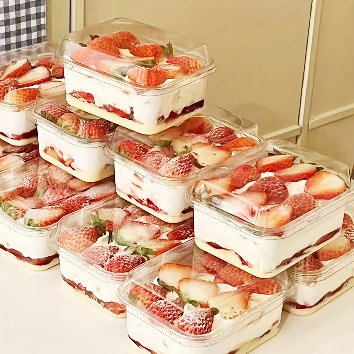 24\u002F48pcs Stackable Freezer & Fridge Safe Plastic Food Storage Containers with Flip-Top Lids Suitable for Meat, Fruit, Vegetable - Reusable Freezer-Safe Lunch Boxes, Pantry Organizers, Ideal for Christmas Food Display & Storage