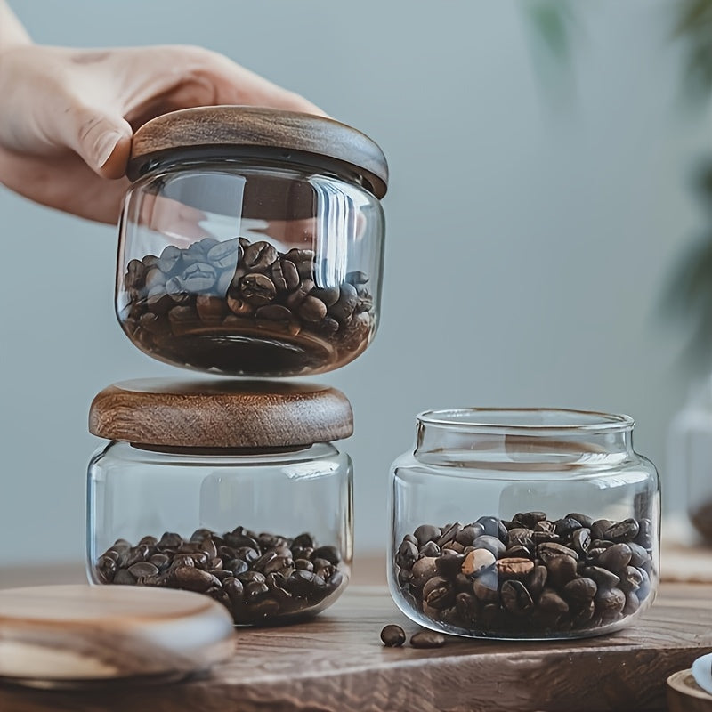 Airtight Glass Jars 4\u002F6 Pack Airtight Glass Jars | Freezer-Safe Pantry Containers for Coffee, Rice, Sugar, Beans - Spin Lids, Kitchen & Pantry Organization (4 or 6 Bottles)