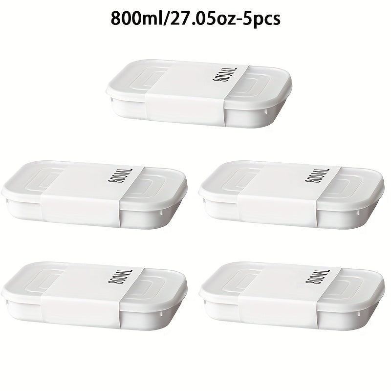 5pcs Food Organizer, Optimal Storage Solution! Made from Food-Safe Materials, This Large-Capacity Fresh-Keeping Container Features Odor-Free Raw Meat Compartments