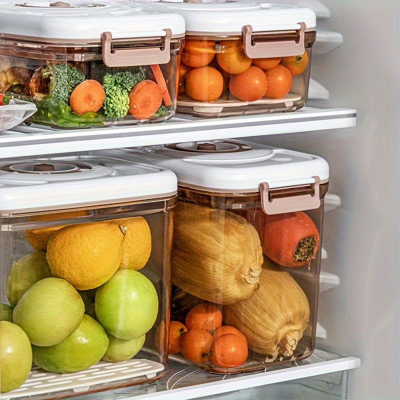 Set of 5 Vacuum-Sealed Storage Containers, Ideal for Keeping Fresh, Suitable for Organizing in The Refrigerator, Featuring Lidded Boxes for Maintaining Freshness, Perfect for Storing Fruits And in Cafes\u002FRestaurants