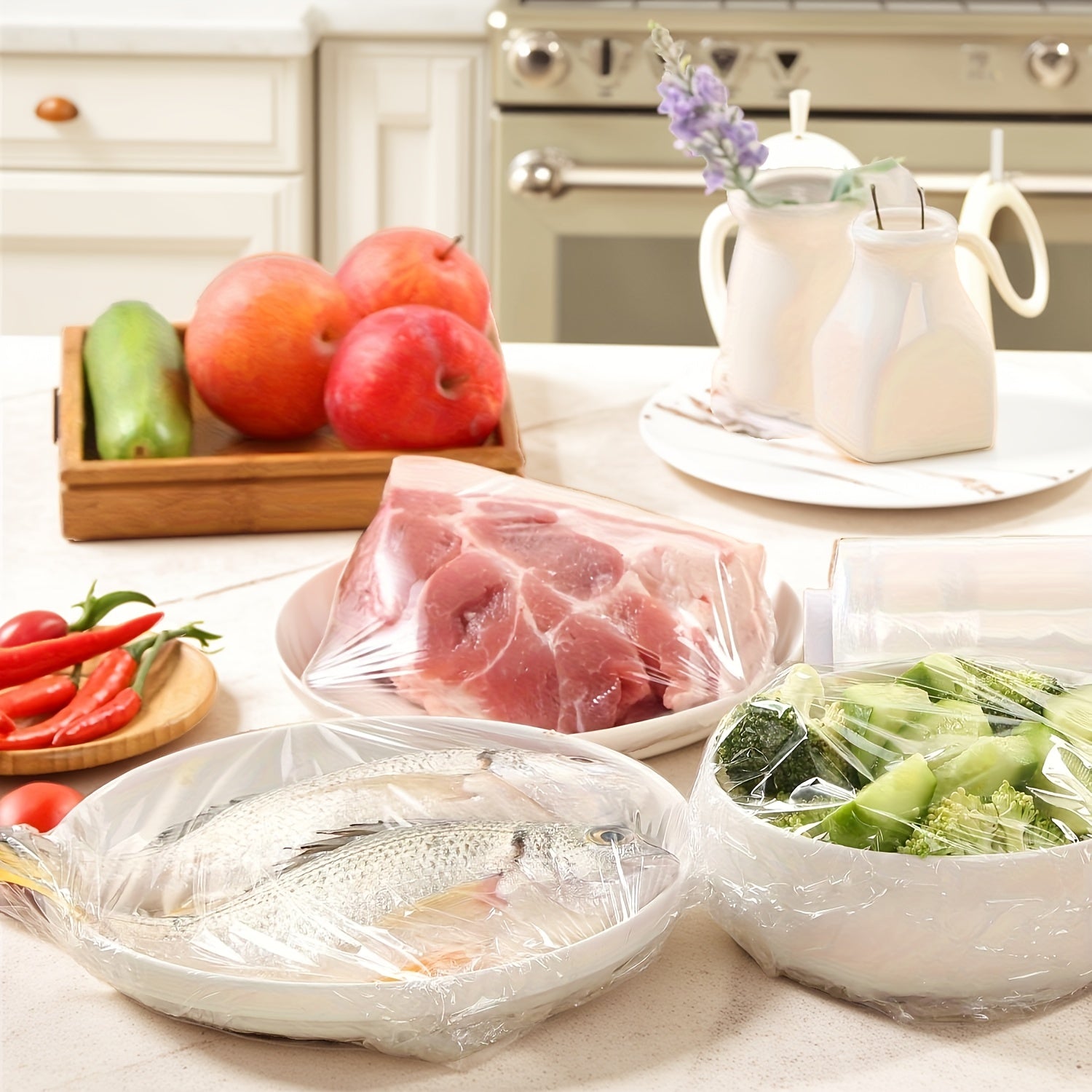 400m Cling Film | WRAPOK PE Plastic Food Wrap | Heavy Duty & Leakproof | Kitchen Essential | Freezer Safe & Multipurpose Use