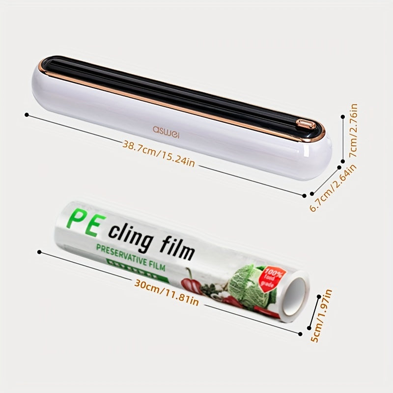 1set kitchen household food preservation dispenser, plastic cutting machine, aluminum foil preservation film storage rack, kitchen supplies that can be adsorbed on the refrigerator, preservation film cutting machine