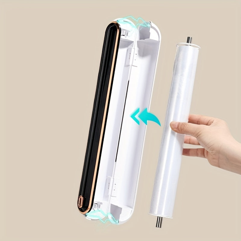 1set kitchen household food preservation dispenser, plastic cutting machine, aluminum foil preservation film storage rack, kitchen supplies that can be adsorbed on the refrigerator, preservation film cutting machine