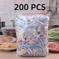 1200\u002F600\u002F200pcs Food Grade Plastic Wrap Covers for Freshness, 200\u002F600\u002F1200pcs, Colorful Disposable Food Covers, Fruit and Vegetable Saran Wrap for Kitchen, Picnic, BBQ - Safe for Food Contact