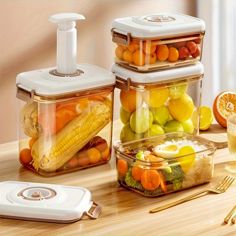 Set of 5 Vacuum-Sealed Storage Containers, Ideal for Keeping Fresh, Suitable for Organizing in The Refrigerator, Featuring Lidded Boxes for Maintaining Freshness, Perfect for Storing Fruits And in Cafes\u002FRestaurants