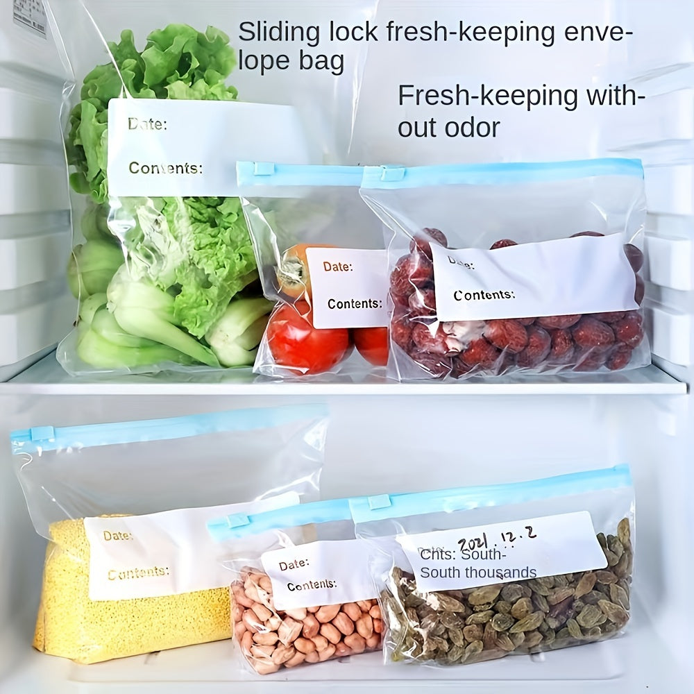 Reusable Storage Bags 10pcs\u002F20pcs\u002F30pcs Reusable Food Storage Bags with Zipper, Leak-Proof & Airtight Kitchen Freshness Bags - Ideal for Food Preservation,Reusable Produce Bag