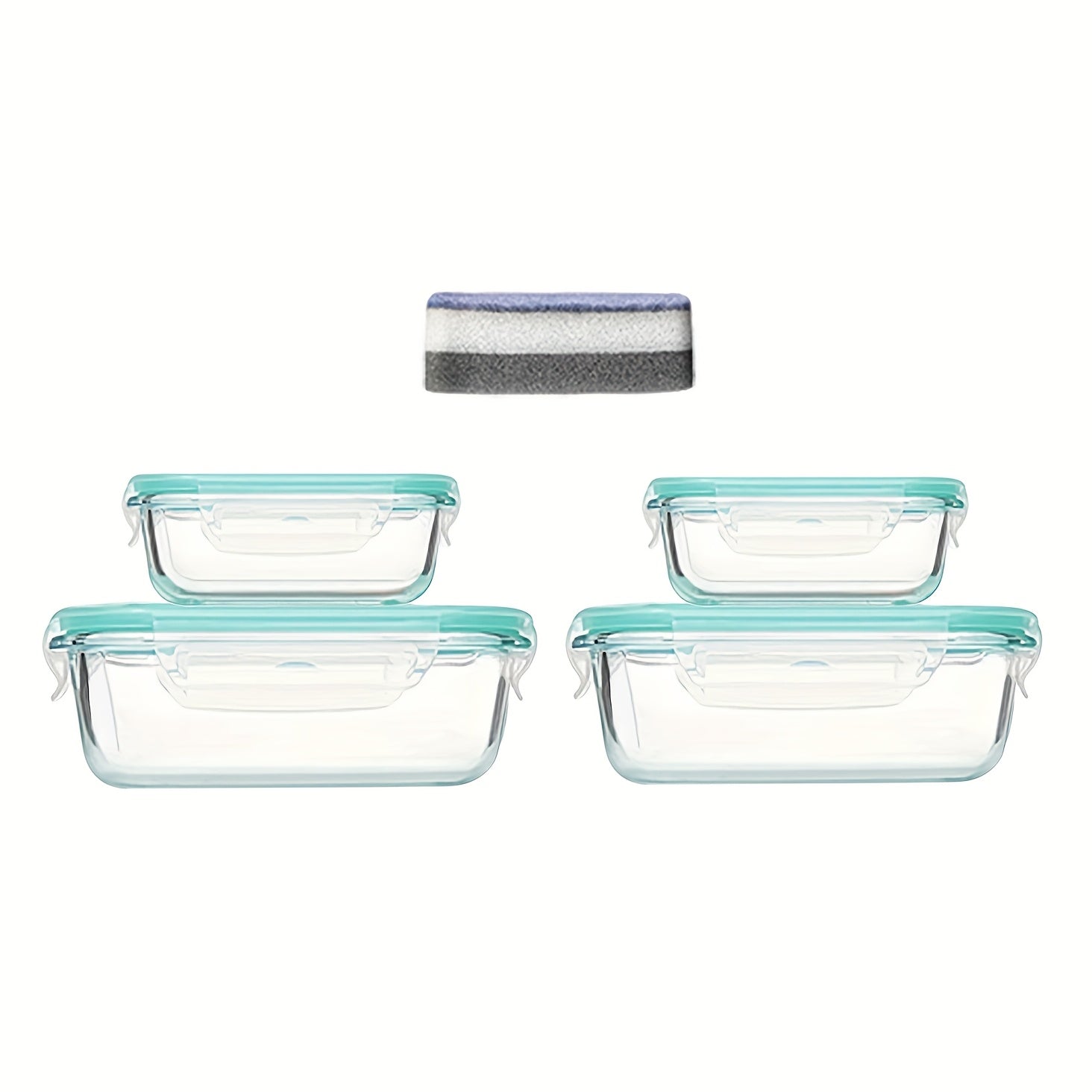 Essentials Pc Glass Storage Container Set with Snap Lock Lids - Watertight & Airtight Lids - Heat & Cold Resistant Glass - Microwave, Oven, Freeze & Dishwasher Safe - for Meal Prep & Baking