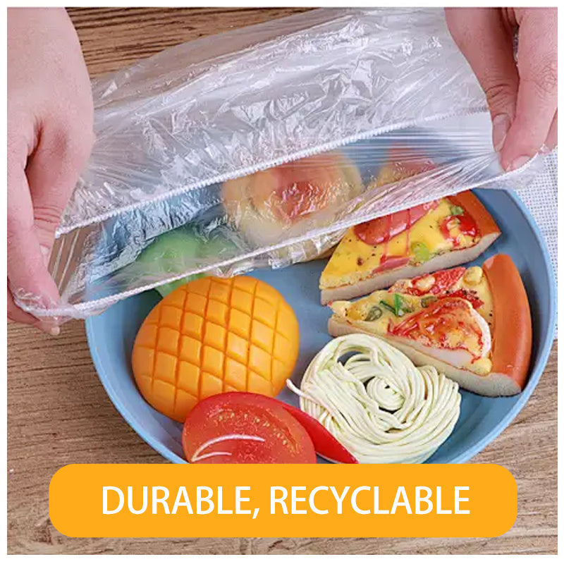 1200\u002F600\u002F200pcs Food Grade Plastic Wrap Covers for Freshness, 200\u002F600\u002F1200pcs, Colorful Disposable Food Covers, Fruit and Vegetable Saran Wrap for Kitchen, Picnic, BBQ - Safe for Food Contact