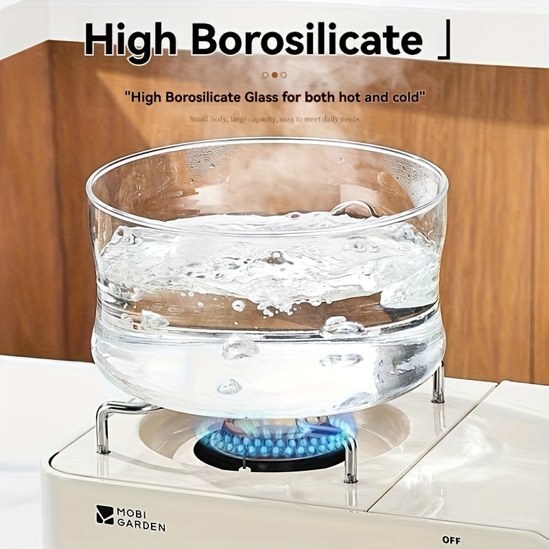 3pcs Glass Lunch Box with Flip-Top Lid - Airtight Thermal Container, Heat-Resistant for Microwave Heating & Refrigerator Storage, Round Bento for Office,, - Lightweight Glass Meal Keeper 3pcs