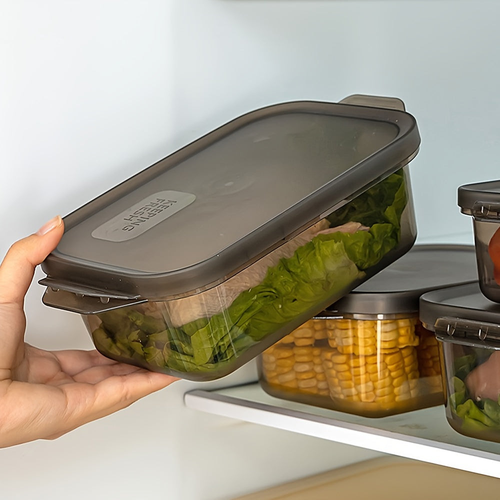 3pcs Thickened Transparent Sealed Storage Containers, Rectangular Freezer Boxes for Organizing in The Fridge, Made of Microwave-Safe Plastic for Storage