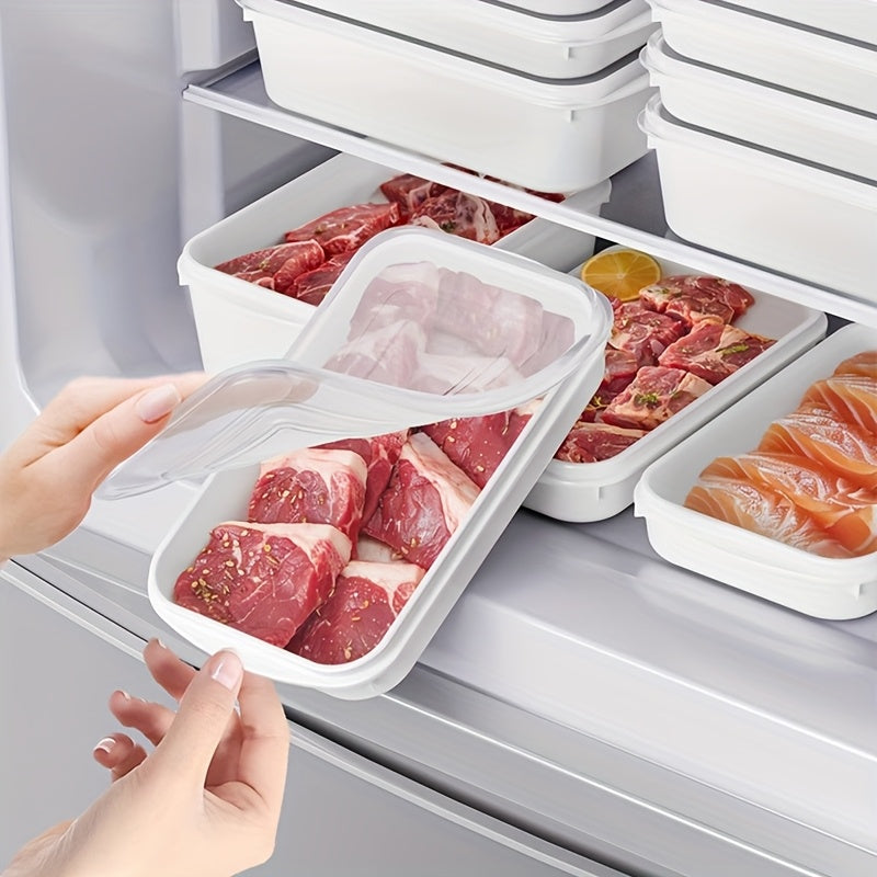 5pcs Food Organizer, Optimal Storage Solution! Made from Food-Safe Materials, This Large-Capacity Fresh-Keeping Container Features Odor-Free Raw Meat Compartments
